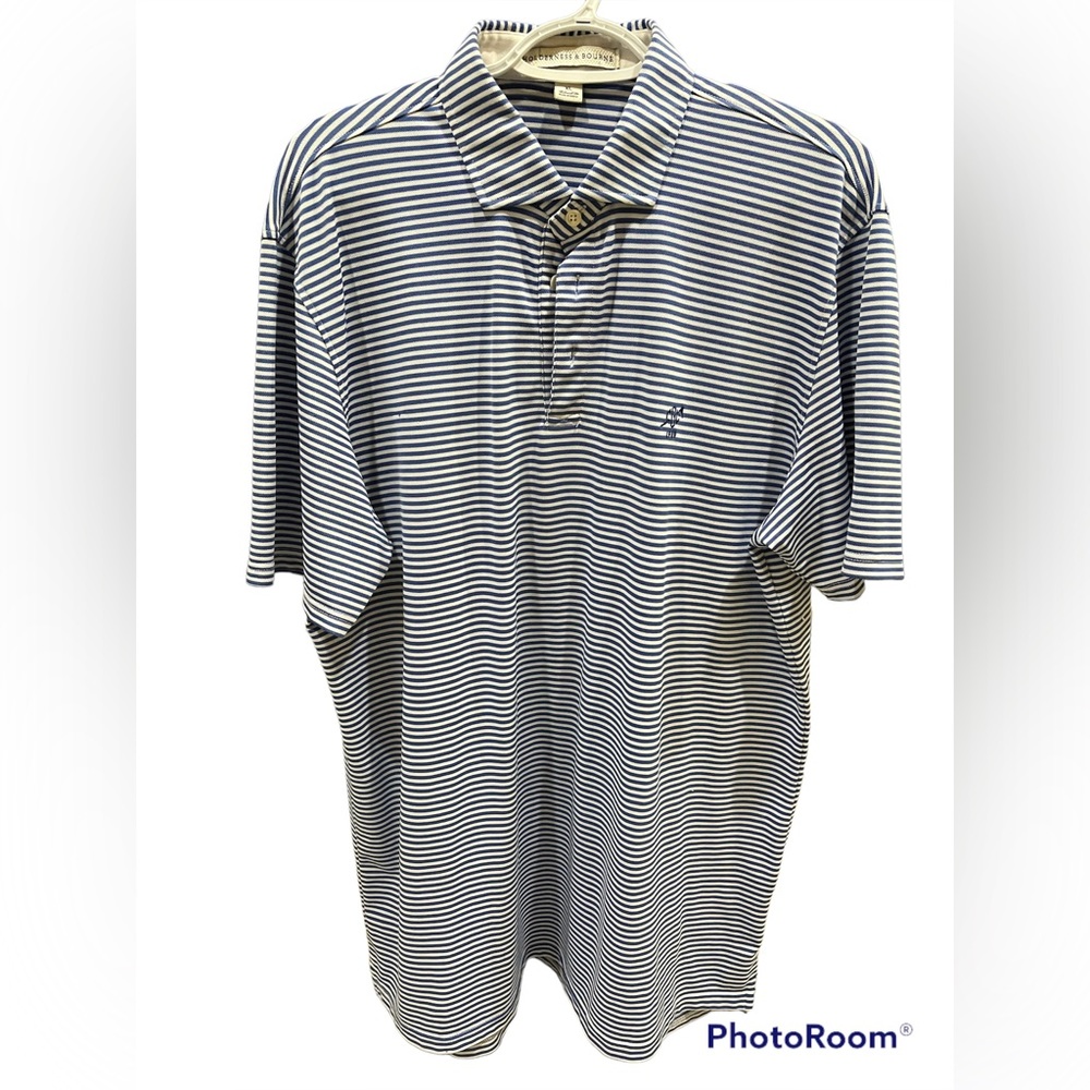 Holderness & Bourne Performance Golf Polo XL Blue White